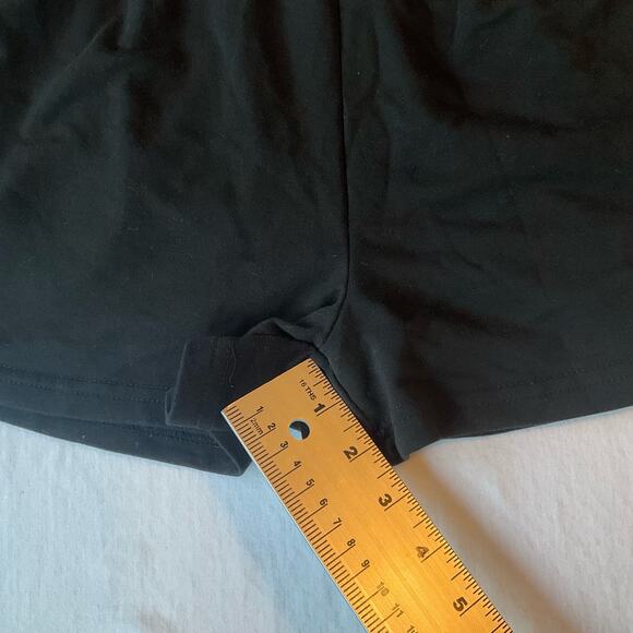 Women’s Casual Workout Short Shorts size L, Solid Black - Picture 2 of 9